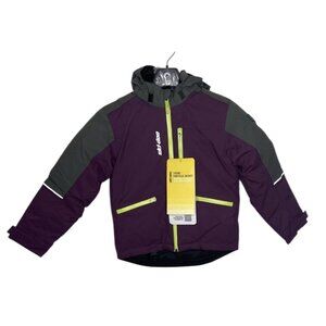 Ski-doo Jacket Kids Boys Girls Size 7 Deep Purple Gray Teens Particle